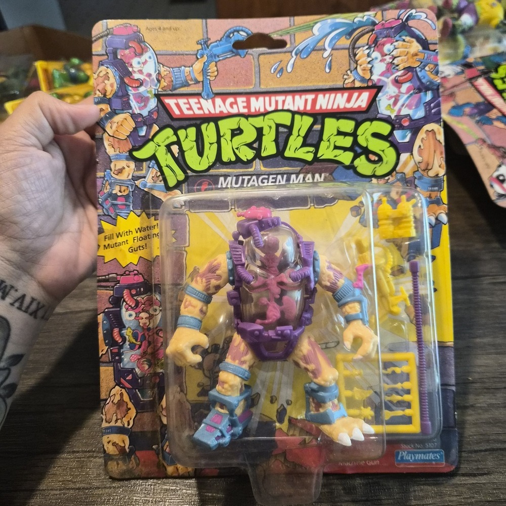1990 TMNT Mutagen Man Playmates Action Figure MOC Vintage Sealed Complete Stock